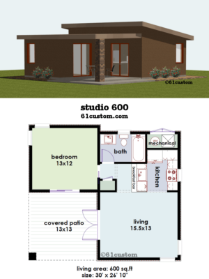 studio600: Small House Plan